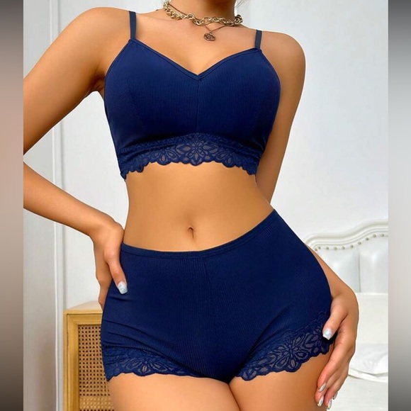 Floral lace btakette and panty lingerie Set sexy pajamas - Picture 3 of 6